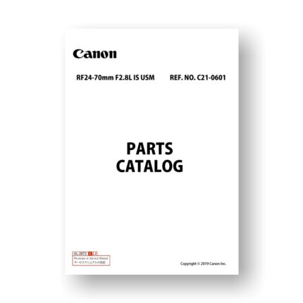Canon RF 24-70 2.8L IS USM Parts Catalog