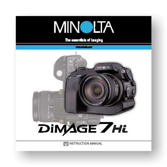 Minolta Dimage 7Hi Owners Manual | Digital SLR