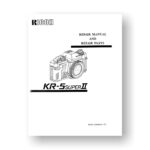 Ricoh KR-5 Super II Service Manual Parts List