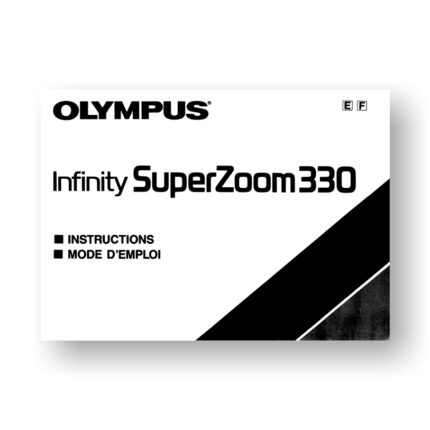 Olympus Infinity SuperZoom 330 Owners Manual