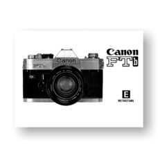 Canon FTb Owners Manual