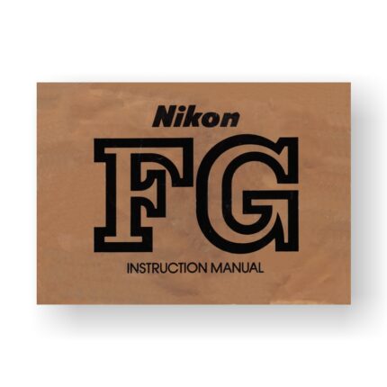 Nikon FG Owners Manual