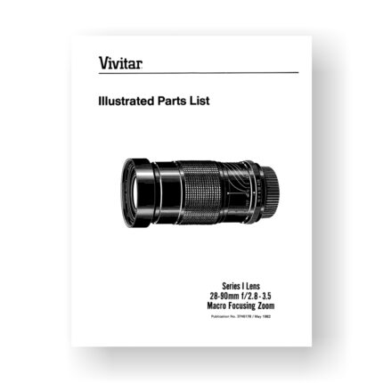 Vivitar 28-90 2.8-3.5 Macro Zoom Parts List