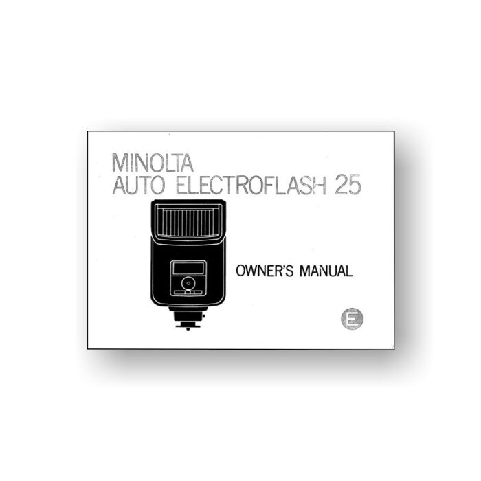 Minolta Auto Electroflash 25 | User Guide