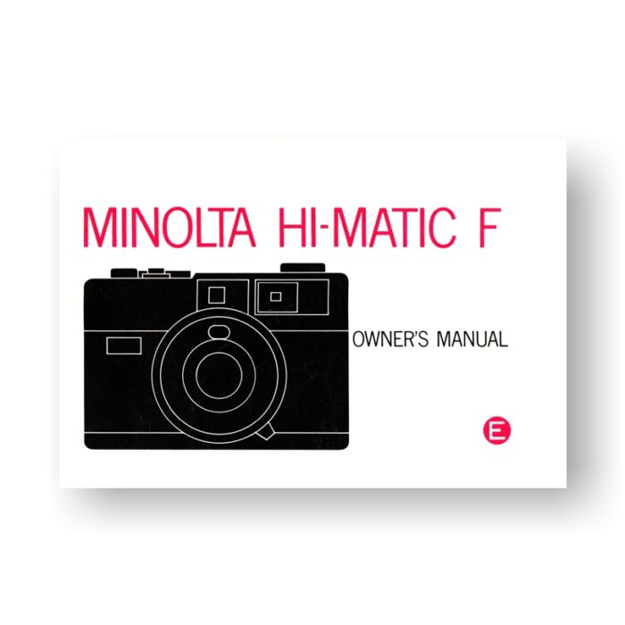 Minolta Hi-Matic F Owners Manual
