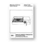 Rollei P 37A P 37 E Repair Manual Parts List