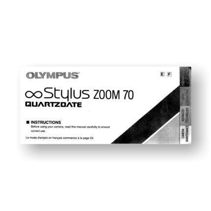 Olympus Stylus ZOOM 70 Owners Manual