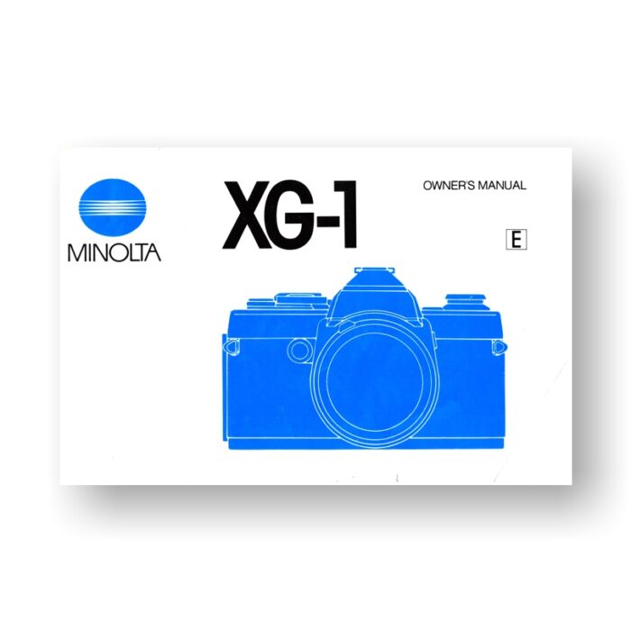 Minolta XG-1 Owners Manual