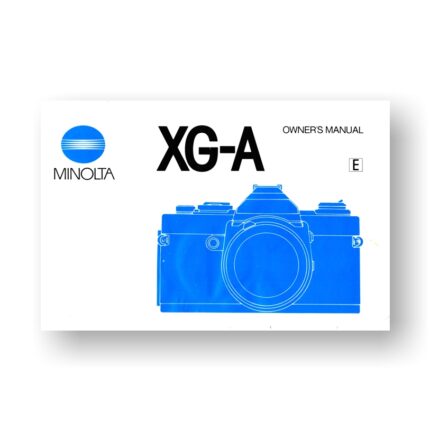 Minolta XG-A Owners Manual