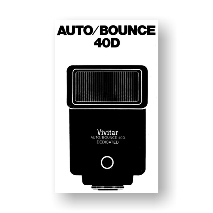 Vivitar Auto 40D Owners Manual