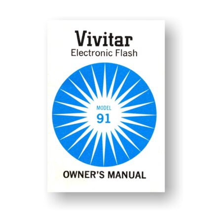 Vivitar Model 91 Owners Manual