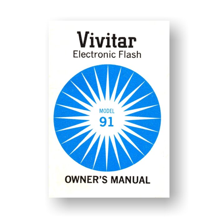 Vivitar Model 91 Owners Manual