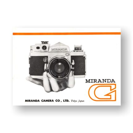 Miranda G Owners Manual Download | 35mm SLR