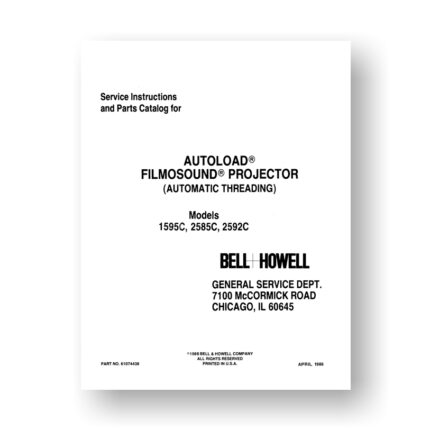 Bell & Howell 1595C 2585C 2592C Service | Parts List