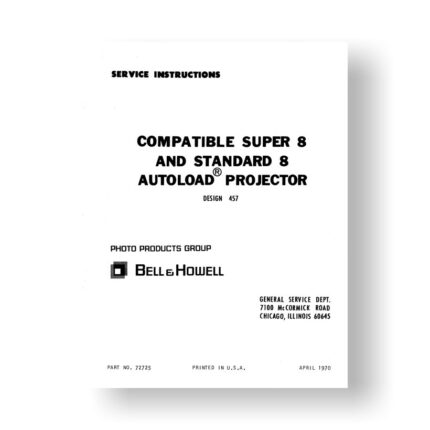 Bell & Howell 457 Service Instructions