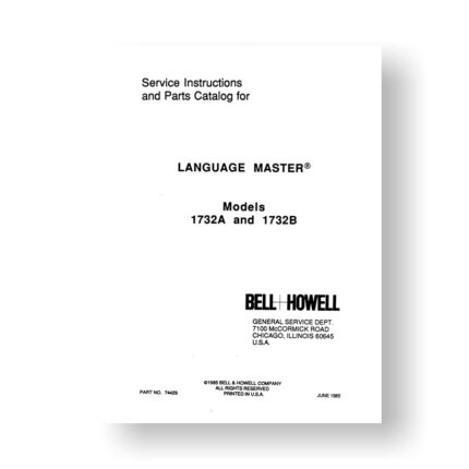 Bell & Howell 1732A 1732B Service Language Master