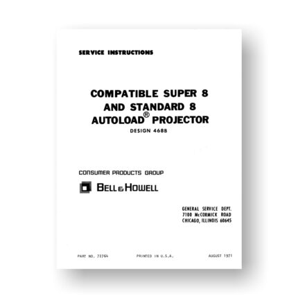 Bell & Howell 468B Service Instructions Parts List