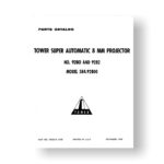 Bell & Howell 9280 - 9282 Parts List