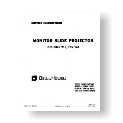 Bell & Howell 950 960 961 Service