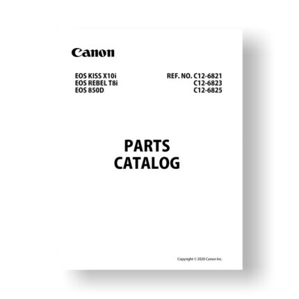 Canon EOS Rebel T8i Parts Catalog