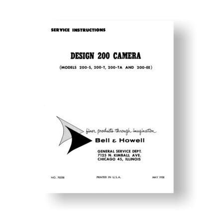 Bell & Howell 200 Service Instructions