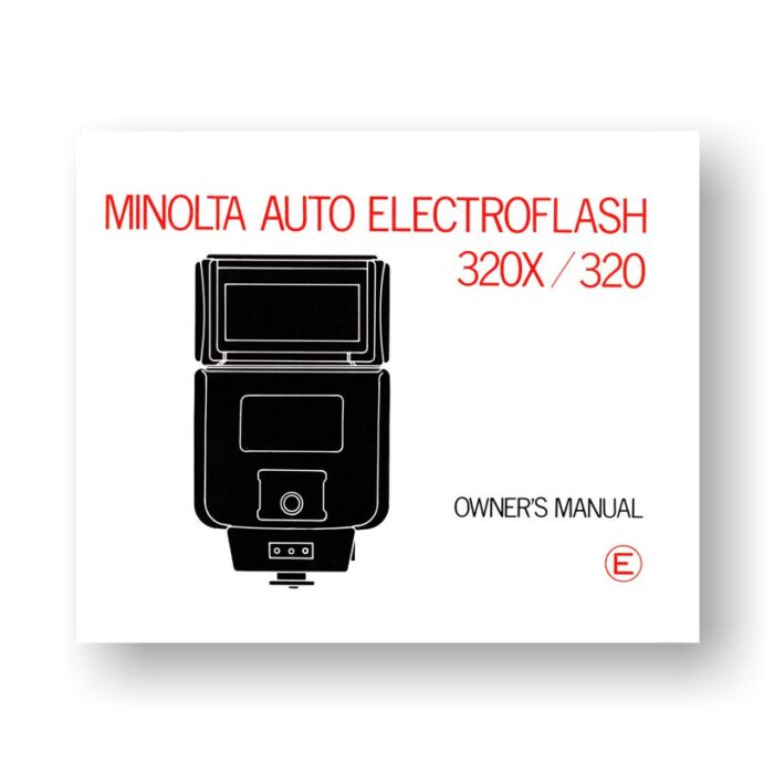 Minolta 320 - 320X Owners Manual