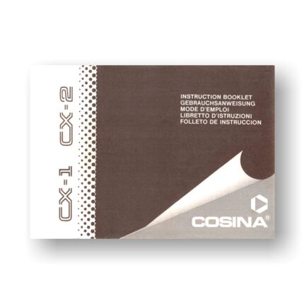 Cosina CX-1 CX2 Owners Manual