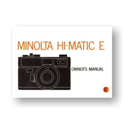 Minolta Hi-Matic E Owners Manual