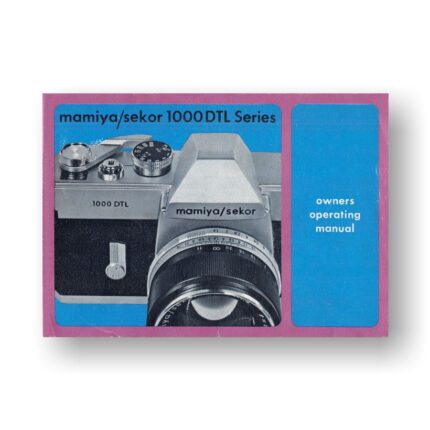 Mamiya 1000 Owners Manual