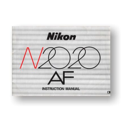 Nikon N2020 AF Owners Manual