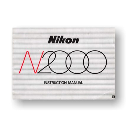 Nikon N2000 AF Owners Manual