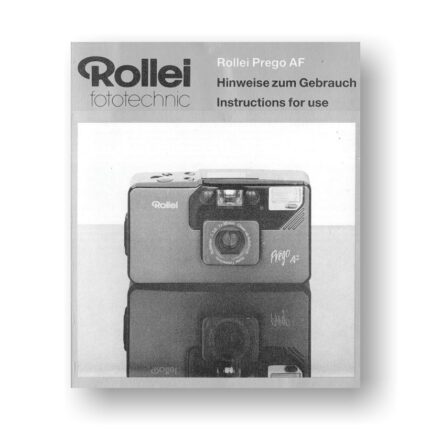 Rollei Prego AF User Manual