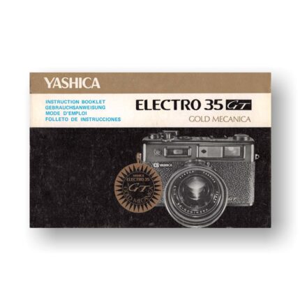 Yashica Electro 35 GT - Instruction Booklet