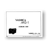 Yashica MG-1 W - MG-1 B Parts List Assembly Chart PDF