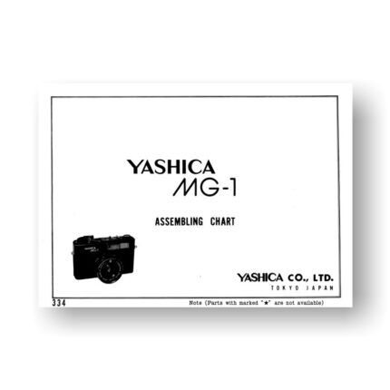 Yashica MG-1 W - MG-1 B Parts List Assembly Chart PDF