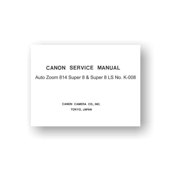 Canon 814 Service Manual