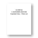 Olympus C40ZOOM/D-40ZOOM - Exploded Views  / Parts List